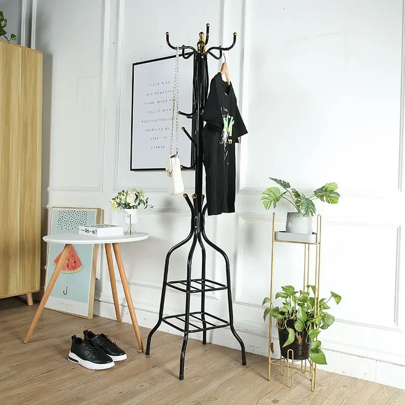 Clothing Racks Iron Hat Hanger Living Room Coat Rack Entrance Bedroom Hanger Retro Simple Hanging Bag Floor Clothes Hanger Stand