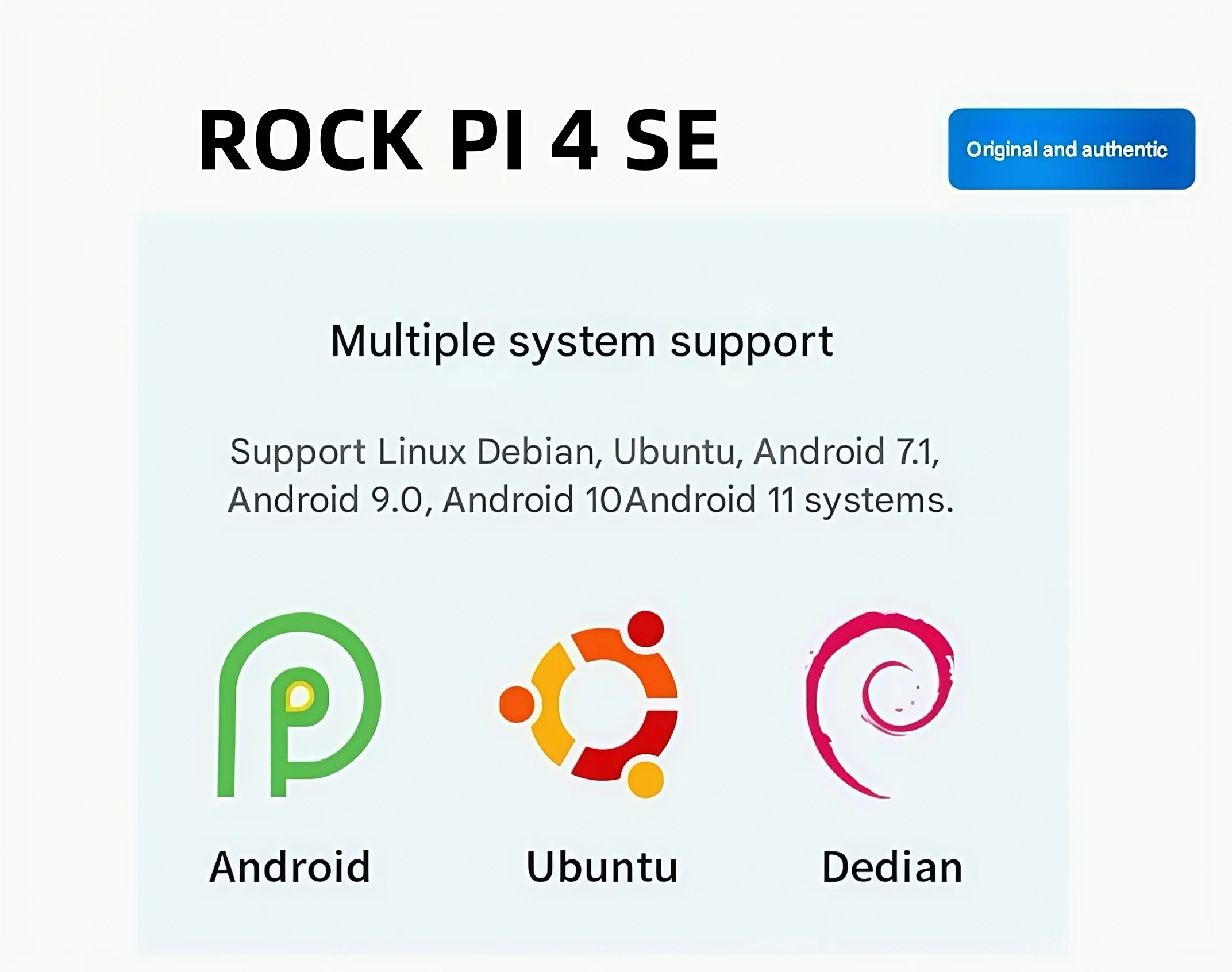 Placa de desarrollo NYROCK PI 4 SE 4GB RK3399 con wifi Bluetooth compatible con Raspberry Pi Ubuntu