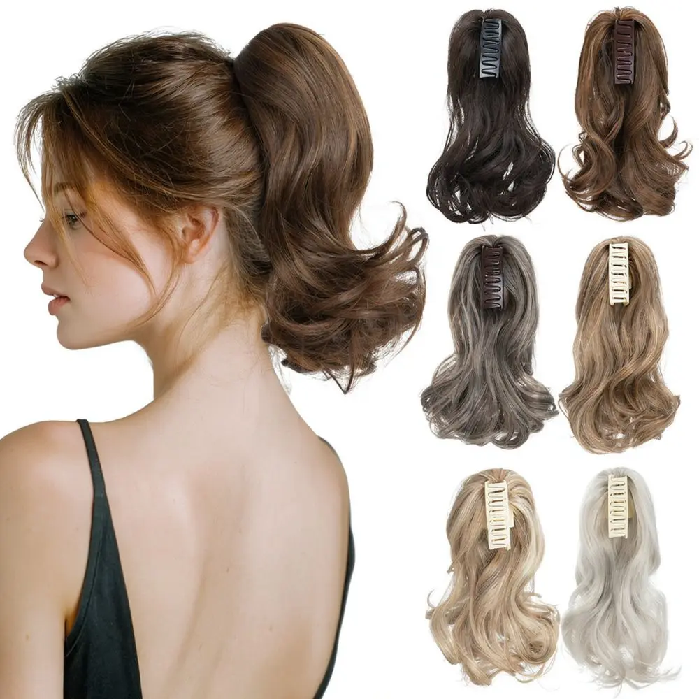 Voluminous Claw Ponytail Extension Synthetic Wavy Hairpiece Natural Looking Curly Hair For Women Elegant Styling Tool