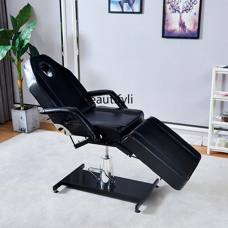 Beauty Salon Folding Facial Bed Multifunctional Tattoo Couch Hydraulic Lifting Beauty Tattoo Bed