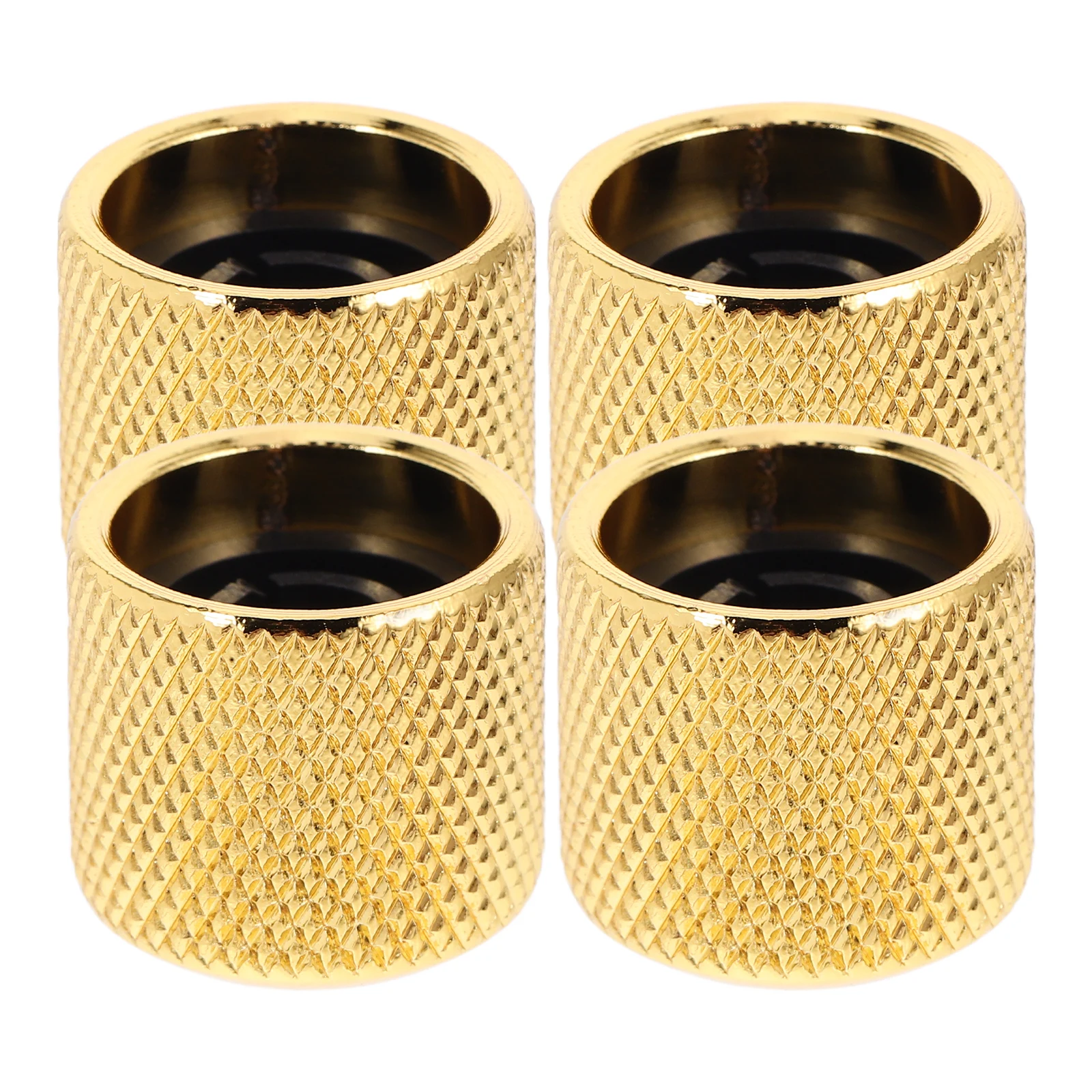 

4PCS Electric Guitar Accessories Metal Dome Knobs for Volume Tone Control Bass Guitar Sound Black Color