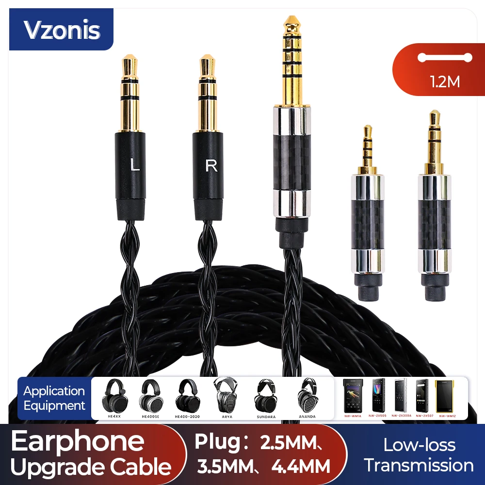 

High quality Gaming Earphone Upgrade Audio Replacement Cable for Tianlong AH-D7100 Silver Plated Balanced Headphone Cable