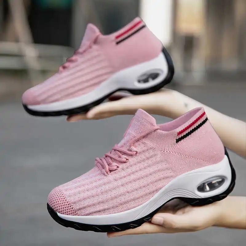 Camp Thick-heeled Women's Boot Sneakers Silver Heel Platform Shoes For Women Sport Top Quality Vietnam Funny Casuall