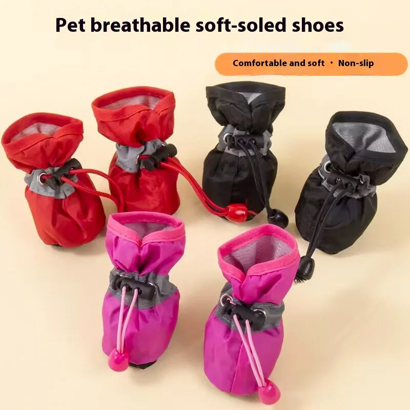 

2 Pairs Non-Slip Pet Shoes – Soft & Comfortable for Dogs & Cats (Teddy/Bigbear/Mini Breeds)" Key Features
