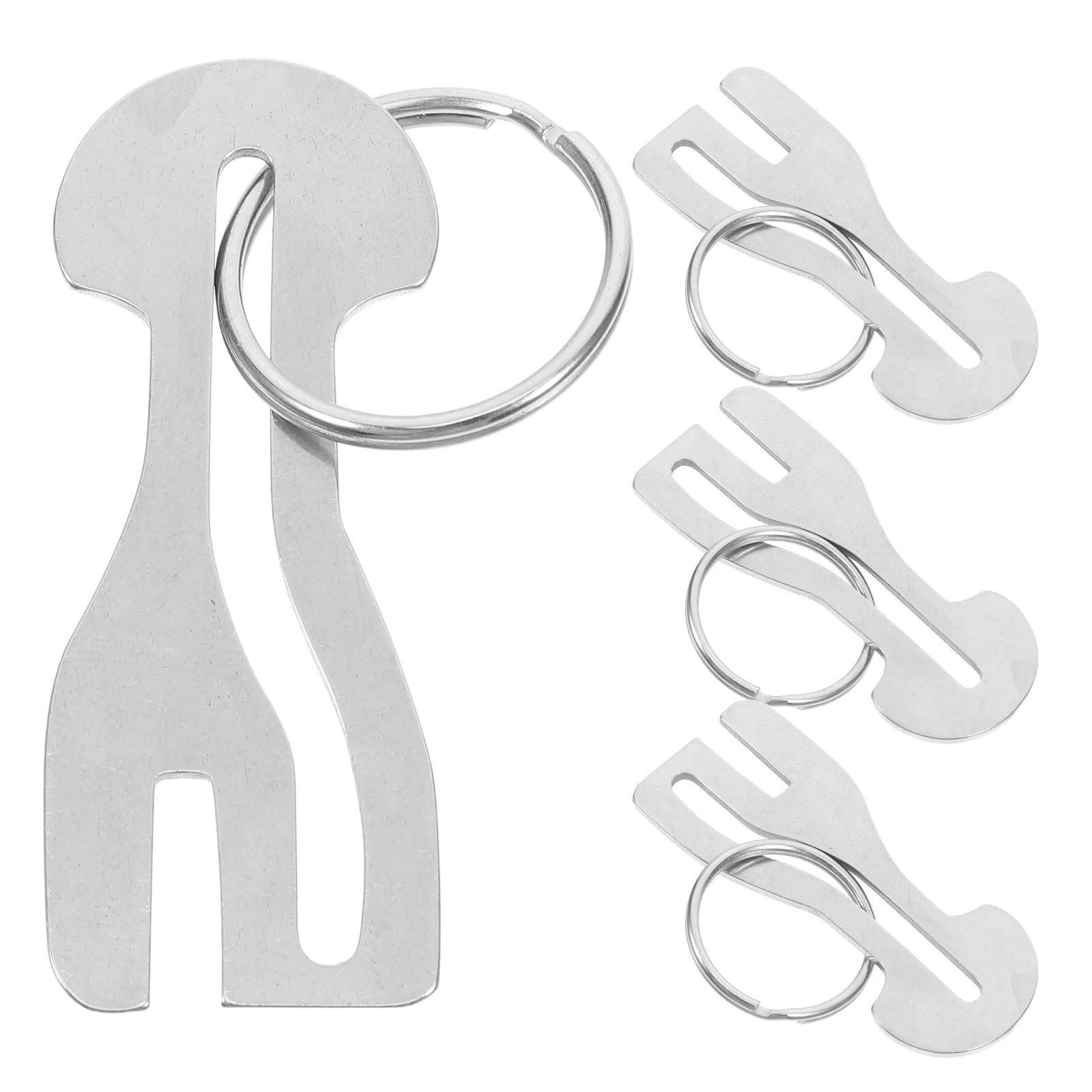 4 Pcs Utility Cart Token Keychain Wagons Portable Rings Bracket Shopping Trolley Tokens