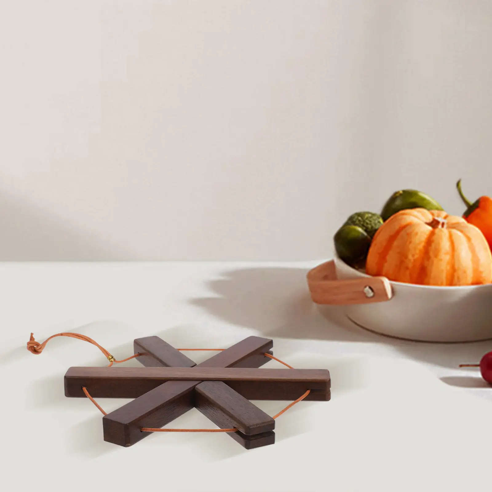 Japanese Beech Wood Dining Table Heat Resistant Mat Nonslip Detachable Wooden Pot Holder Hot Plate Pad Wood Pot Holder