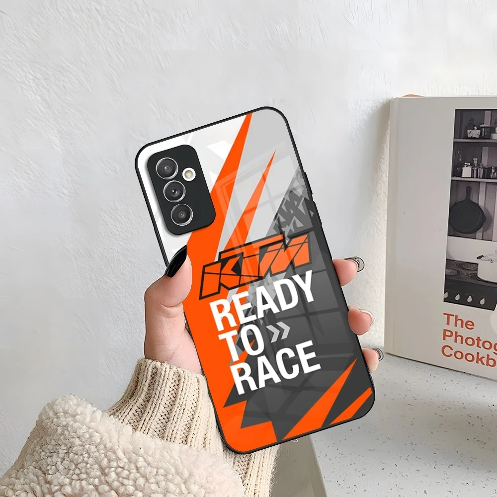 Etui na telefon z motywem wyścigów motocyklowych K-kTM do Samsung Galaxy S26 S25 S24 S23 S22 S20 S21 Ultra Plus Fe Edge, kolorowe srebrne etui — zdjęcie produktu 5
