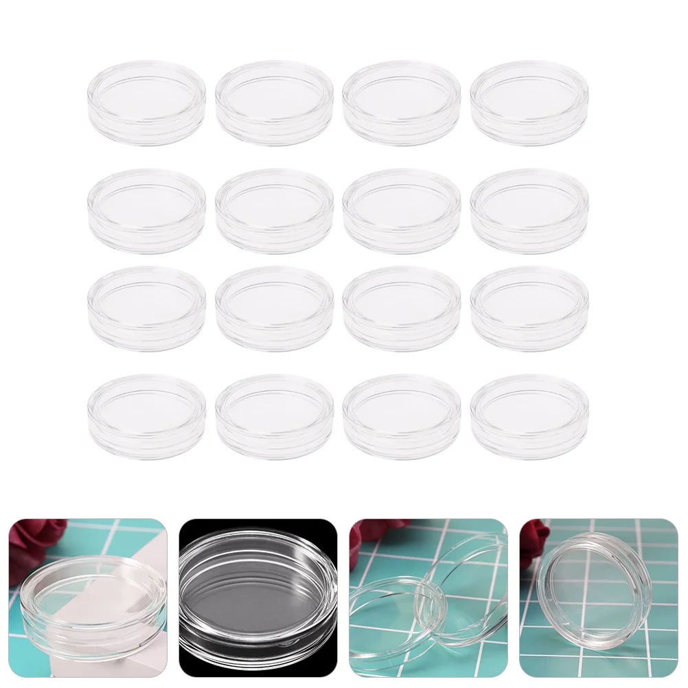 20Pcs Transparent Acrylic Coin Storage Boxes Protective Holders Easy Display Coin Collection Organizer
