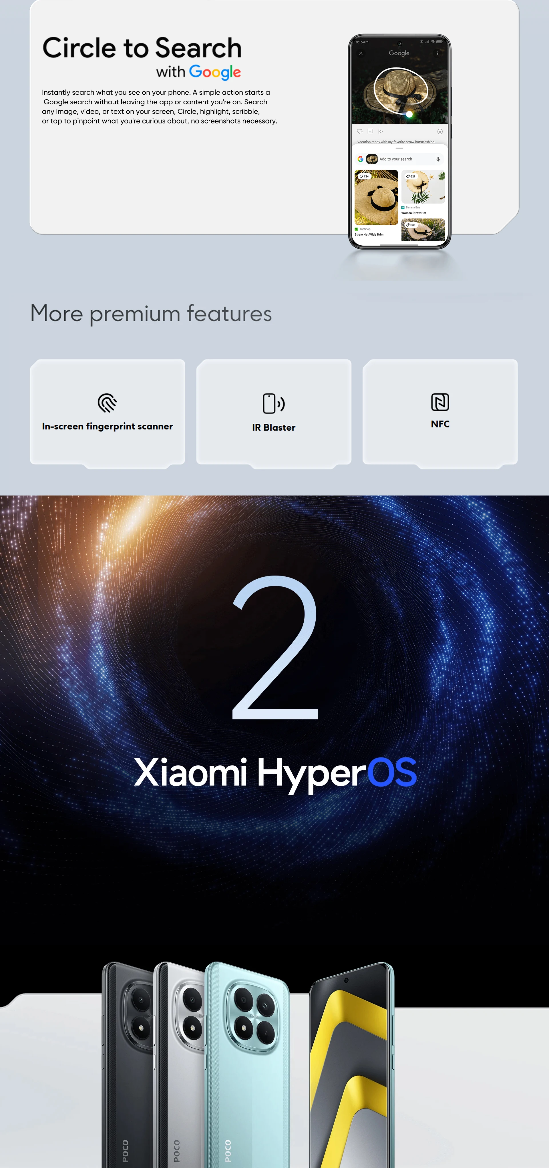 【Ship From AU】POCO M8 Pro 5G Global Version Snapdragon® 7S Gen 4 Massive 6500mAh Battery 6.83 "Crystal Res 1.5K AMOLED Display
