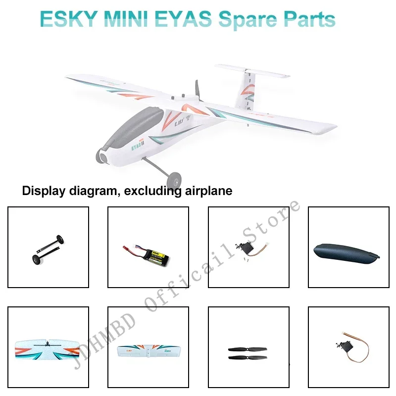 

ESKY 750mm MINI EYAS RC Airplane Model Spare Parts Servo Main Landing Gear Set Propeller Horizontal Fin Set