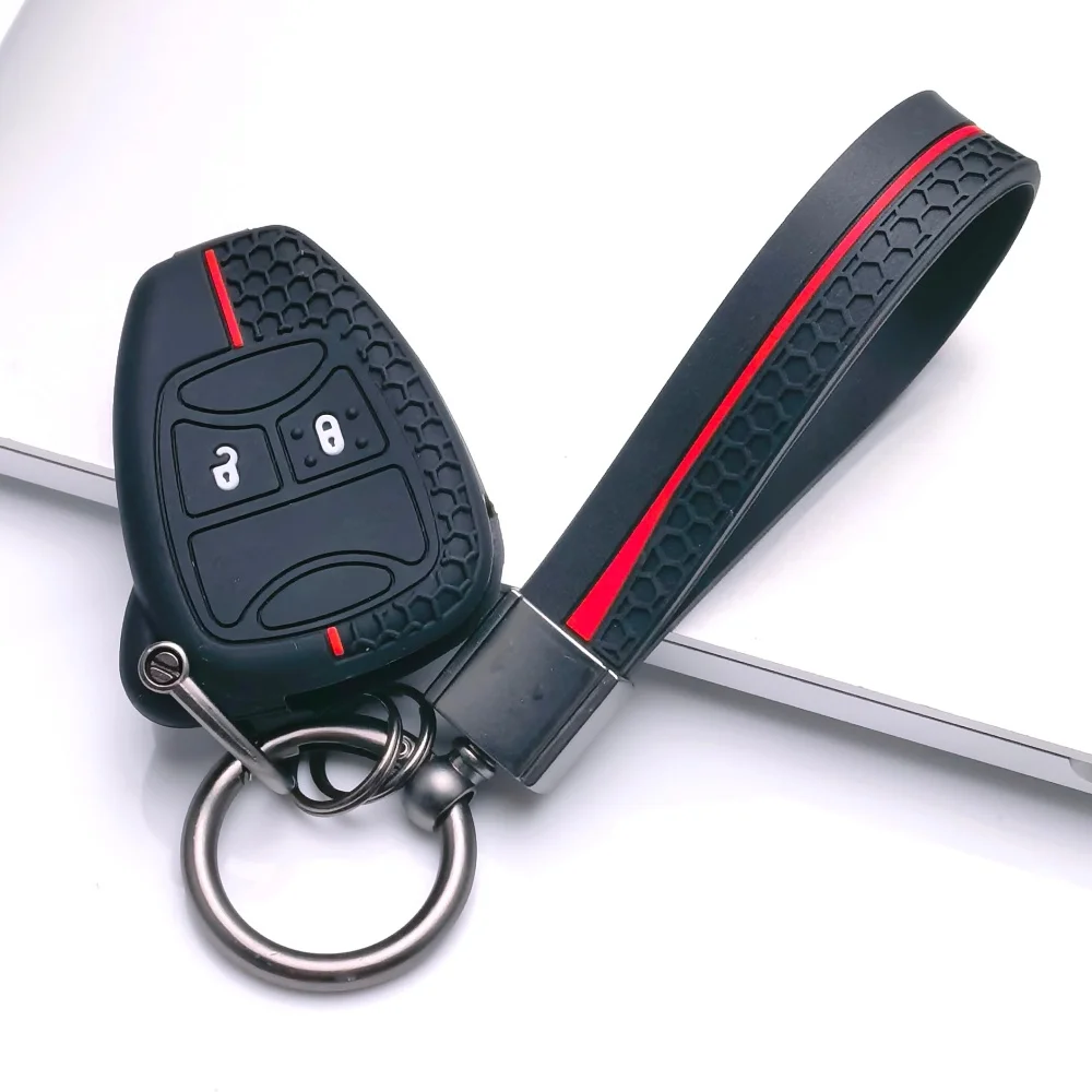 Keychain for Chrysler Pacifica Aspen 300c Dodge Caravan Key Cover For Jeep Wrangler Jk Commander Grand Cherokee Car Key Case