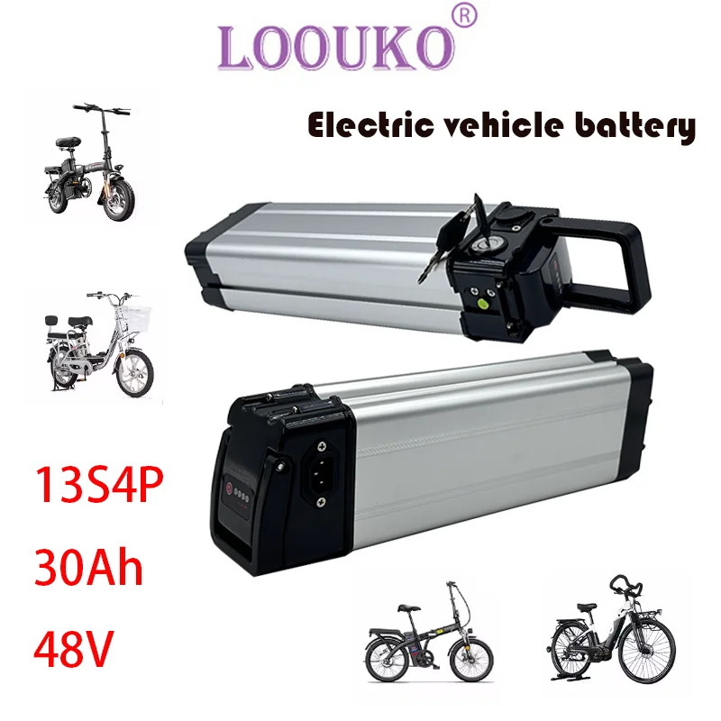 

18650 Lithium Battery Pack 48V 30ah Silver Fish Style Batteria Per Batteria Al Litio Con Custodia In Alluminio Antifurto