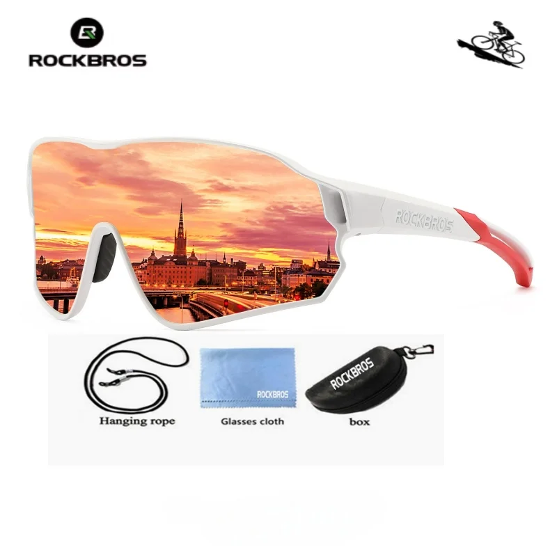 ROCKBROS Bestseller Fahrradbrille UV400 Anti-Beschlag REVO-Gläser HD-Klarheit CE/ANSI-Zertifiziert Cateye-Design MTB/Rennrad – Detail 10