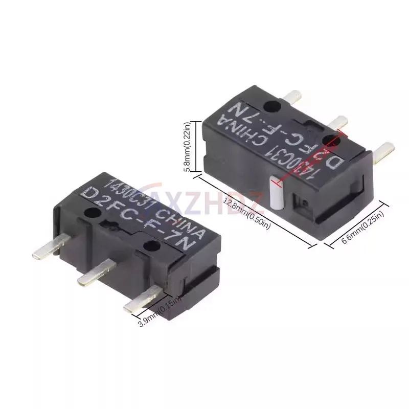 5PCS Neue Authentische Maus Micro Schalter D2FC-F-7N Maus Taste Fressen D2FC-E-7N D2FC