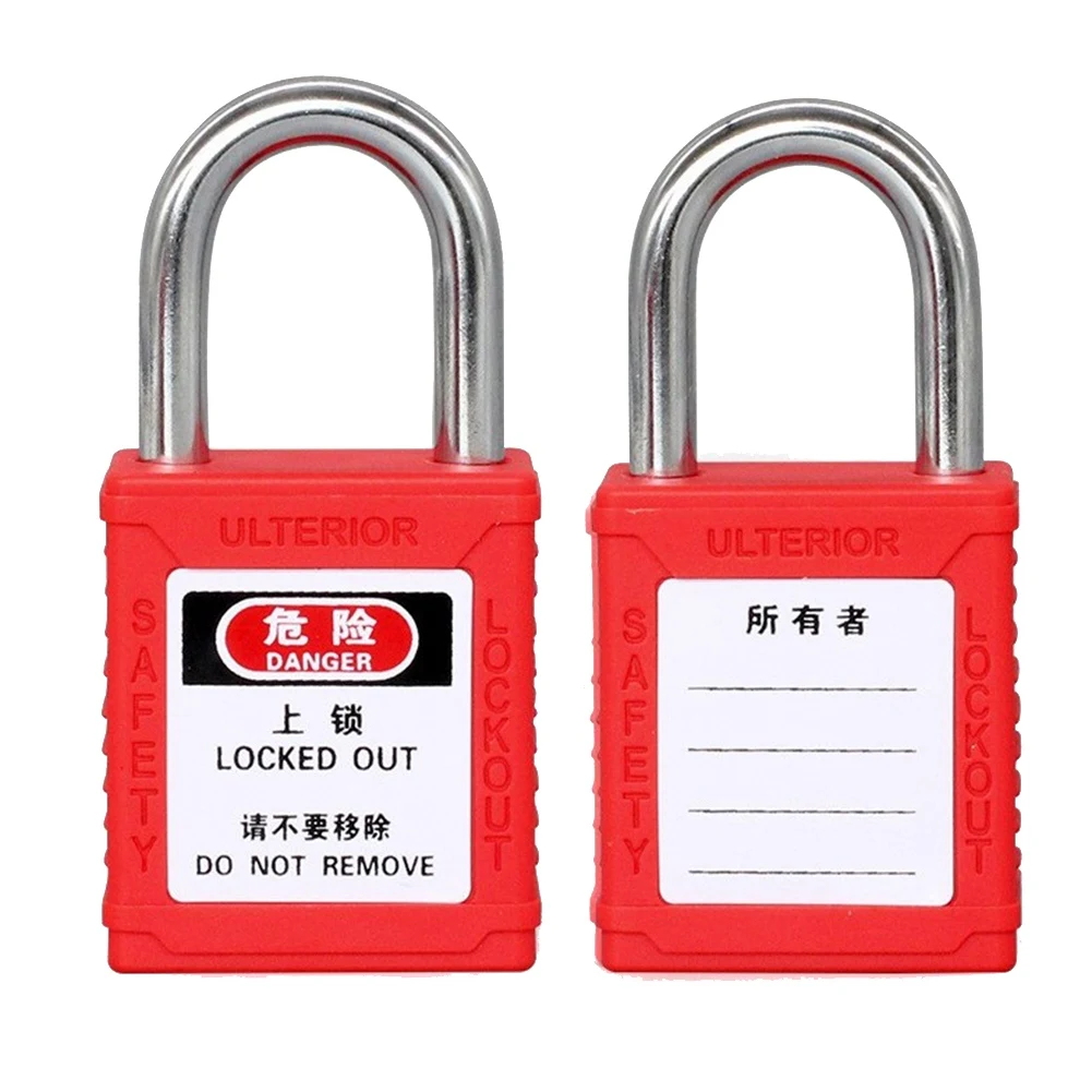 AEE6-9 PCS Lockout Tagout Locks Tags Set Keyed Different Safety Padlocks Out Tag Out Kit