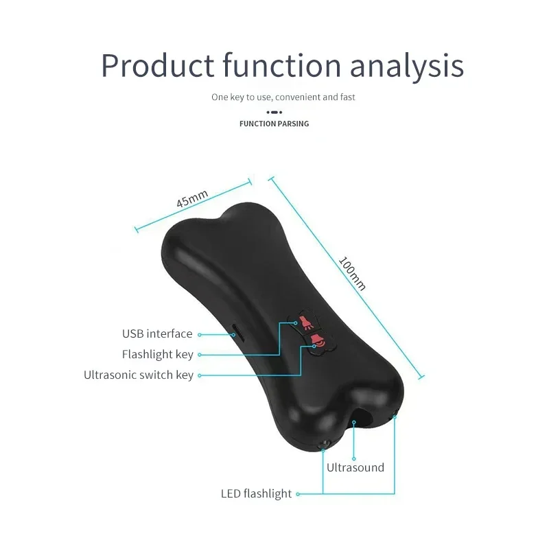 2025/2024 Ultrasonic Handheld Dog Repellent  Dog Deterrent 2 In 1 Pet Trainer With Flashlight  Barking
