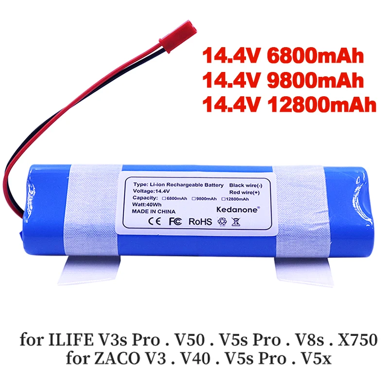 2023 New Echte 14,8 V 6800mah 18650 Lithium-Batterie Für ILIFE V3s Pro, V50, V5sPro, V8s, x750 Roboter-staubsauger Batterie