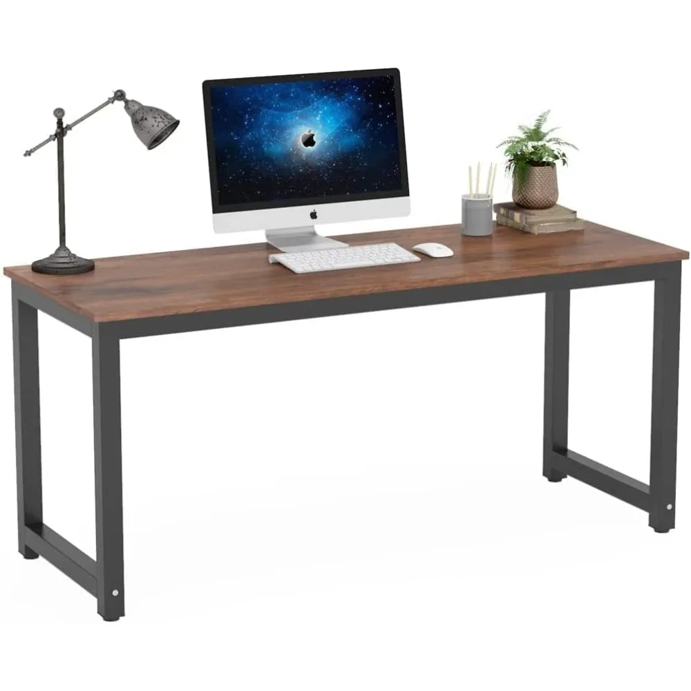 

63 Inch Large Office Desk Computer Desk Study Desk Home Office Workstation Laptop Computer Stand Room Desks TV Table Gaming Game