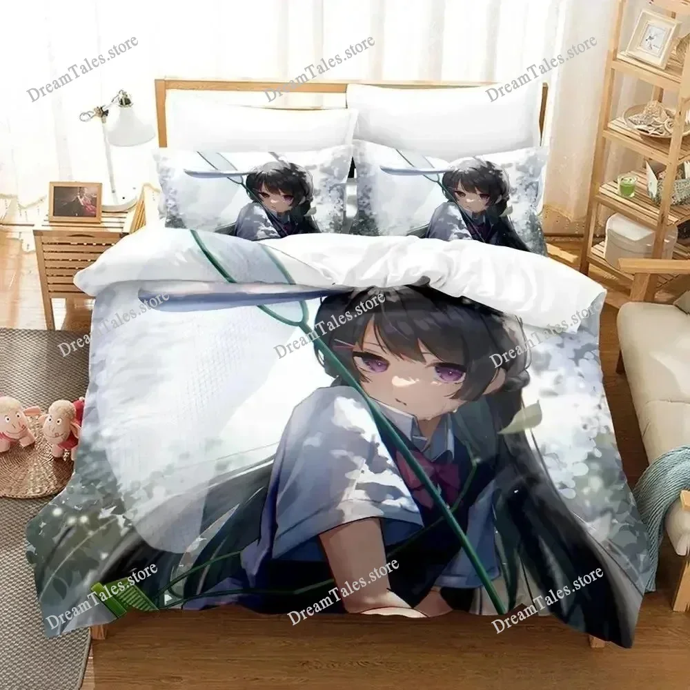 New Bedding Set Virtual Youtuber Tsukino Mito Cartoon Anime Adult Kid Bedroom Duvet Cover Sets 3D Kawaii Girls Luxury Gift963