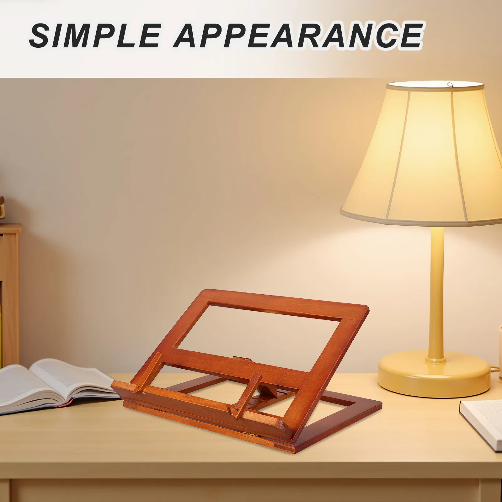 Adjustable Wooden Bible Stand Folding Holy Book Holder Book Stand for Reading Hands Free Cookbook Recipe Textbook Magazine