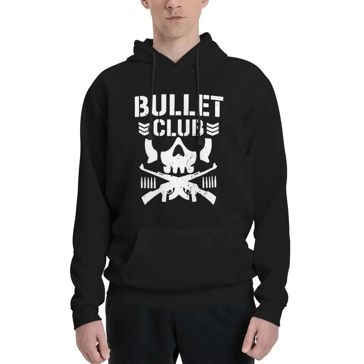 

Men Women Bullet Club New Japan Pro Wrestling Hoodie Hooded Collar Drawstring Hoodies Pullover Sweatshirts Long Sleeve Shirts