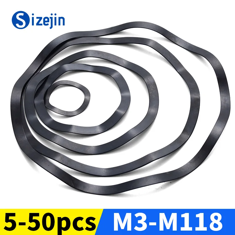 

5-50pcs Three Wave Crest Wave Washers Wave Type Gasket Spring Washer M3 M4 M5 M6 M8 M10 M12 M14 M16 M19 M21 M24 M27-M118