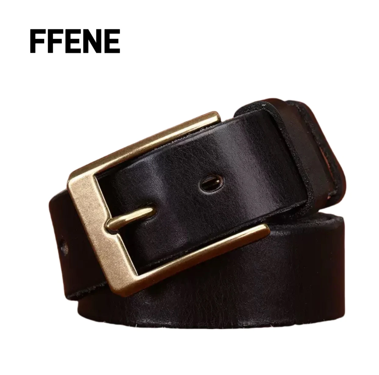 

Rare, thick, luxurious, high-end, genuine leather belt, men's style, vintage, water-wash, distressed, simple, versatile, casual