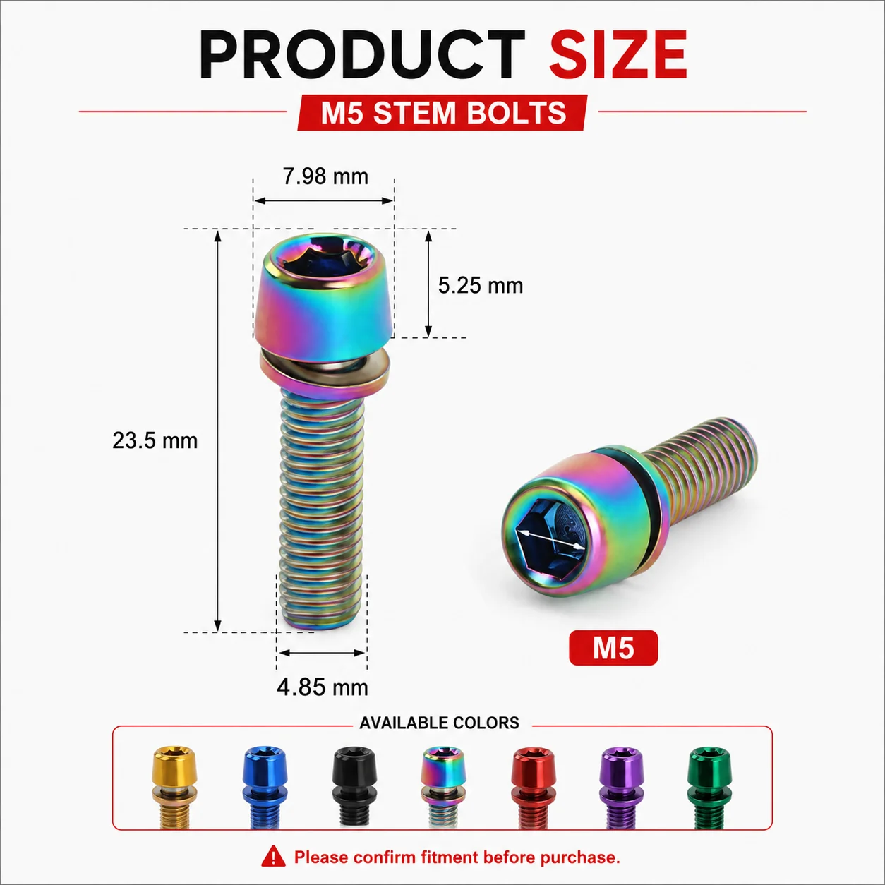 PINMOAP 6PCS Bicycle Handlebar Stem Bolt Set Allen Head Screws Bike Clamp Fixing Bolts For Mtb Road Cycling Upgrade Repair Kit view 6