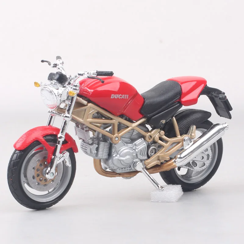 Bburago-Diecast brinquedo modelo de motocicleta para crianças, Ducati Monster 900, veículo moto bike miniaturas vermelhas, passatempo, presente para