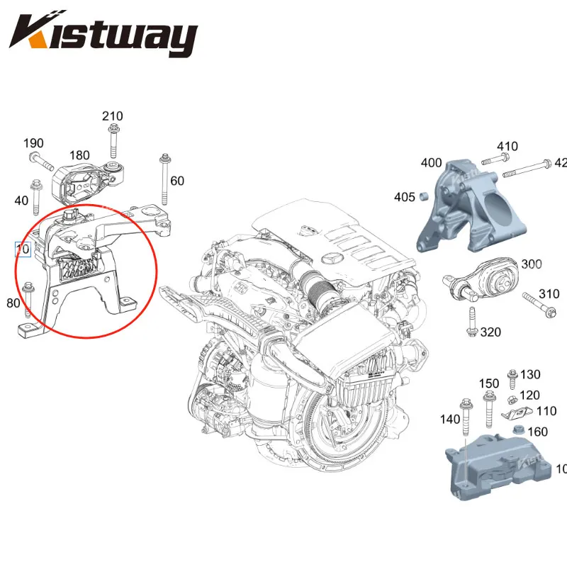 Good Quality Engine Mount For Mercedes Benz A-CLASS W177 A180 A200 A250 M282 A2472402800 A2472402700