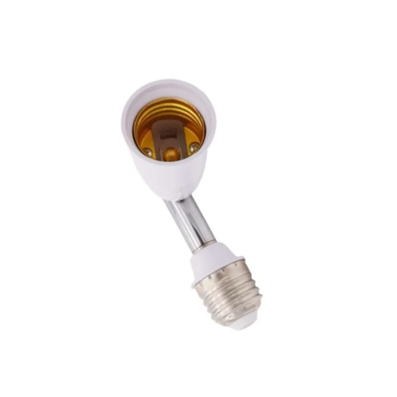 Universal E27 to E27 Lengthened Lamp Base 180 degree Rotation Tube LED Light Bulb Extension Lamp Holder Head Conversion Socket