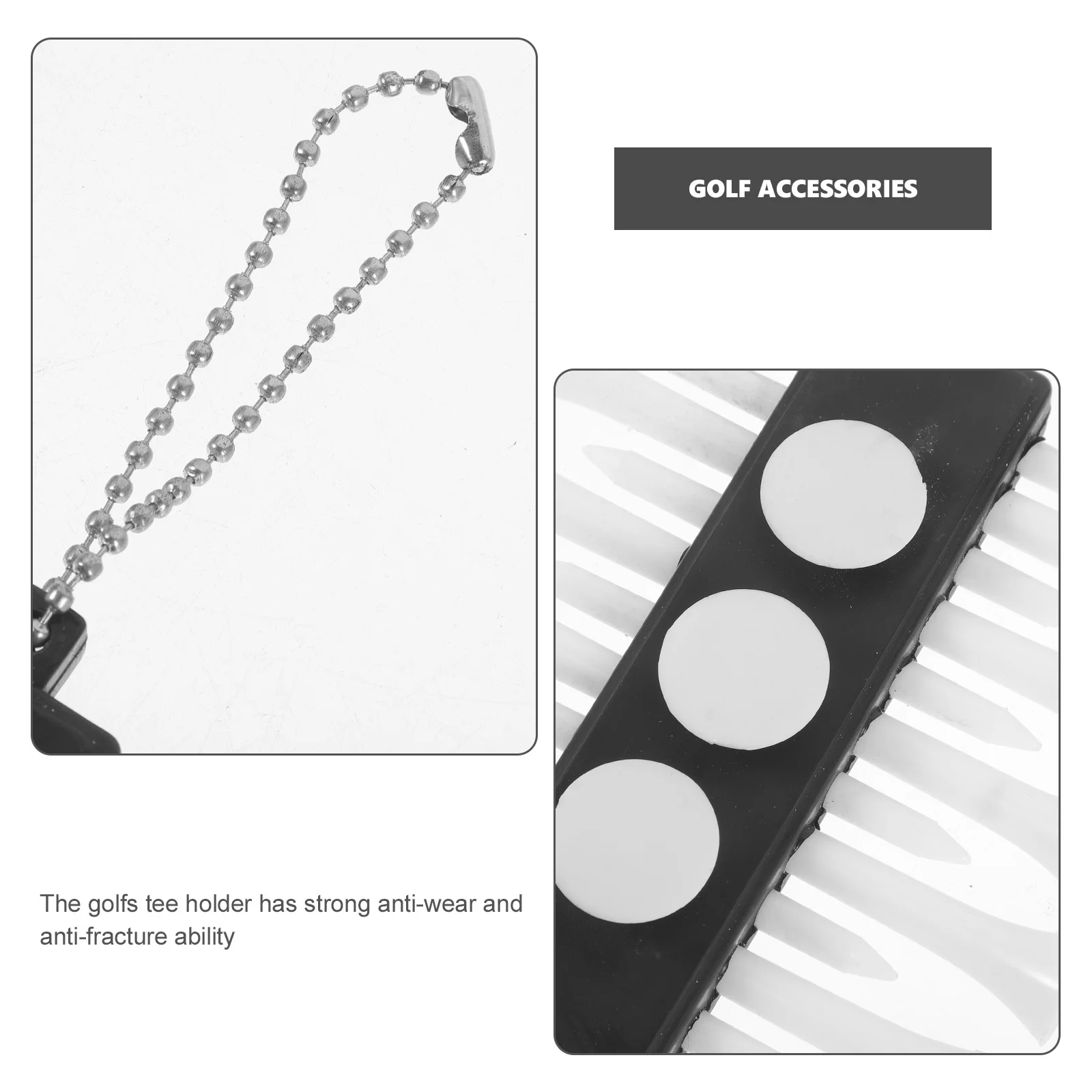 

Hanging Golf Tee Holder Reliable Long-Lasting Material Tees Keeper for Golfing Supplies Organization on-The-Go Convenience