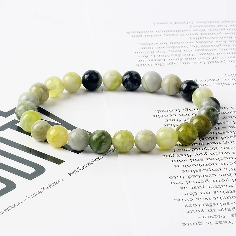 Volcano Mustard Stone Beads Bracelets Men Natural Stone Reduce Stress Dredging Acupoints Bracelets for Women Health Care Jewelry