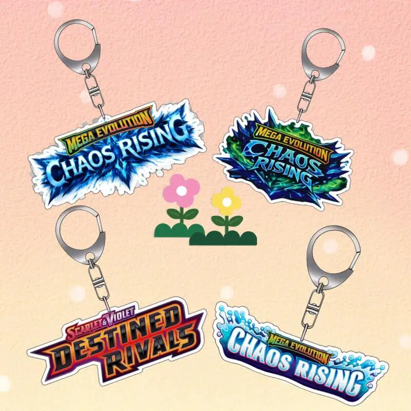 

Акриловый брелок для PTCG (английская версия) с логотипом, акриловая застежка для ключей, аниме-аксессуар, сделанный своими руками, подвеска для рюкзака, подарок на день рождения