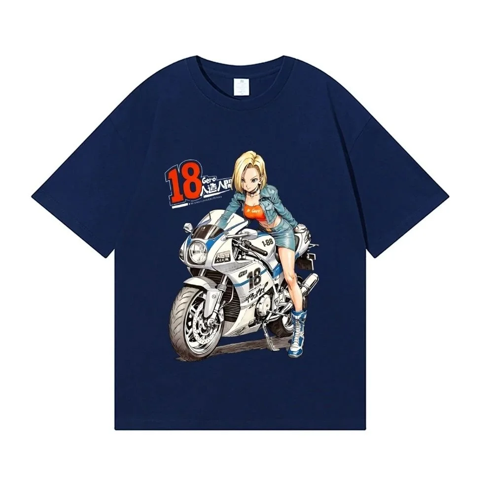 

Dragon Ball Anime Android 18 Printed T-shirt Summer Men's and Women's T-shirt Trendy Loose Casual Y2K Short Sleeve 2026 New