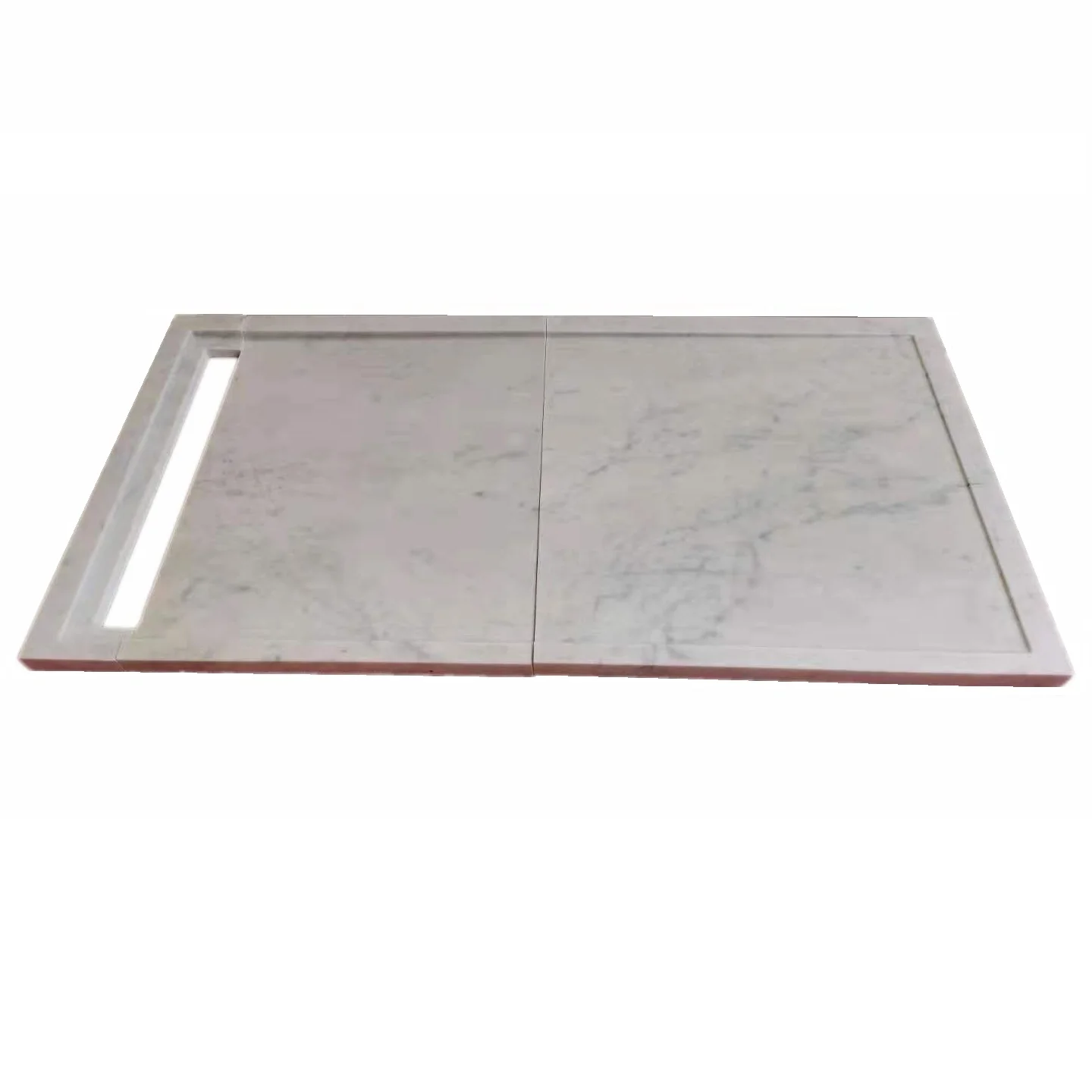 High Quality Carrara White Marble Bathroom Non Slip Shower Tray 80x80 for Europe