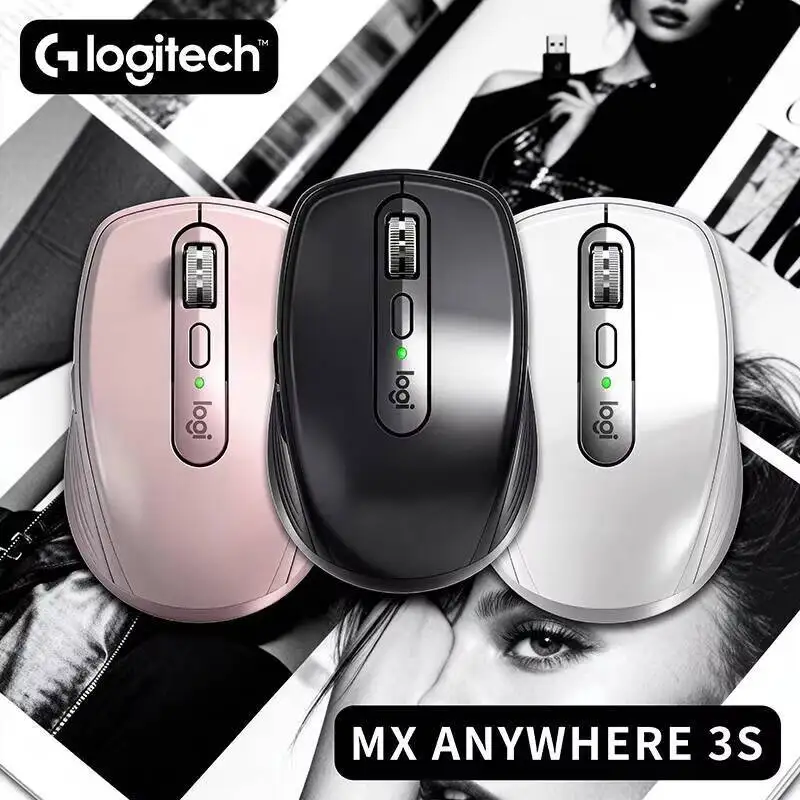 

Компактная мышь Logitech MX Anywhere 3S, эргономичный дизайн, перезаряжаемая, с быстрым прокруткой для портативных ПК Mac