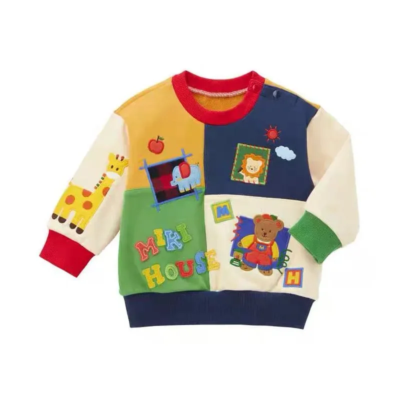 Autumn Kids Sweatshirts Cartoon Cute Bear Long Sleeved   Velvet Tops Girls Hoodie Children\'s  Hoodies Boy Sweatshirt  Pullovers