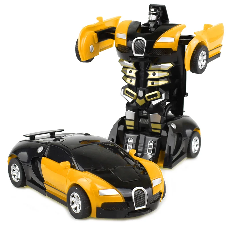 Amazing Transforming Sports Car:Collision/One-Button Deformation, Inertial Sliding.Bugatti Style,Transform Boys' Incredible Gift