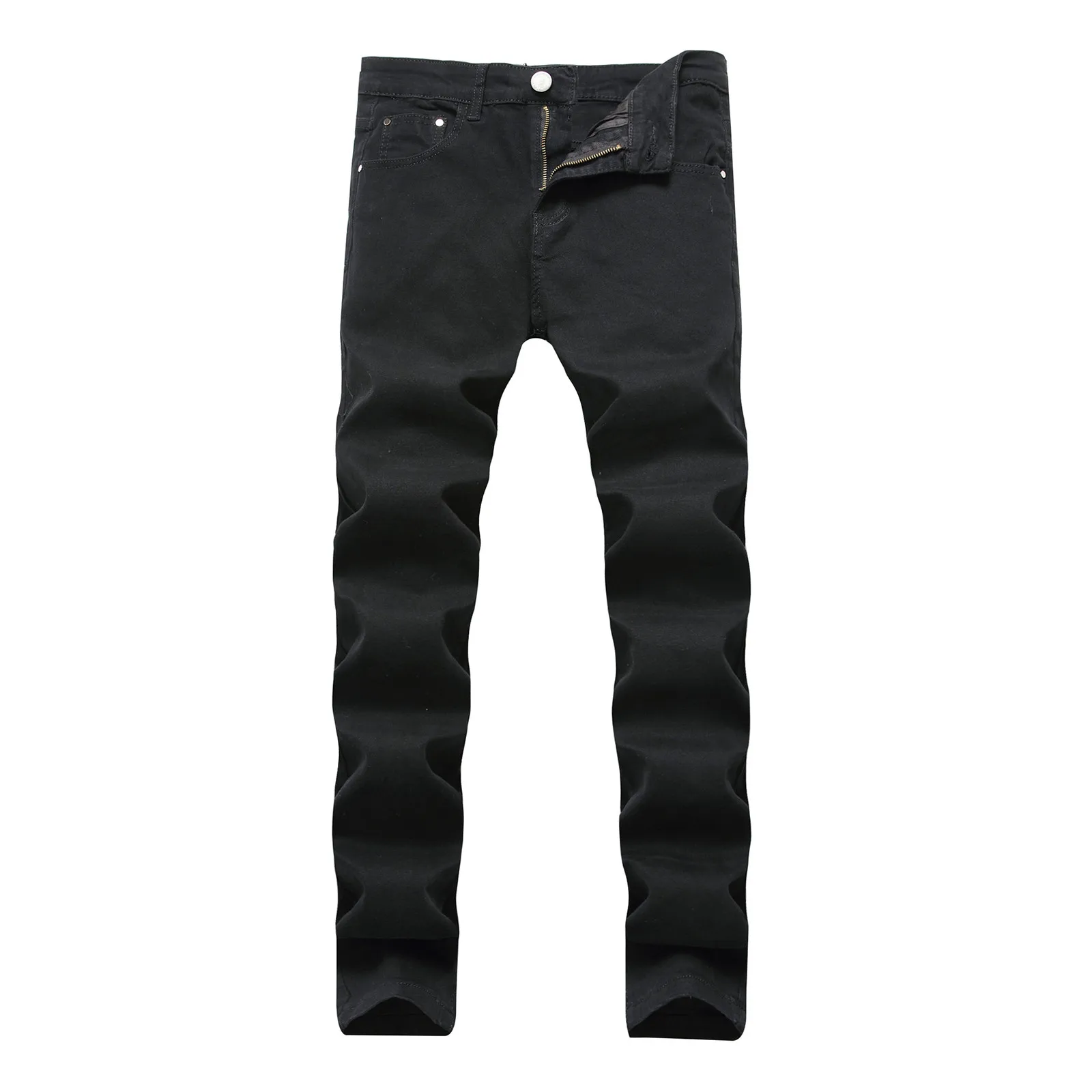 

Men's Casual Jeans Comfortable Stretch Denim Pants Light Luxury High Quality Trendy Street Straight Leg Relaxed Fit Jeans