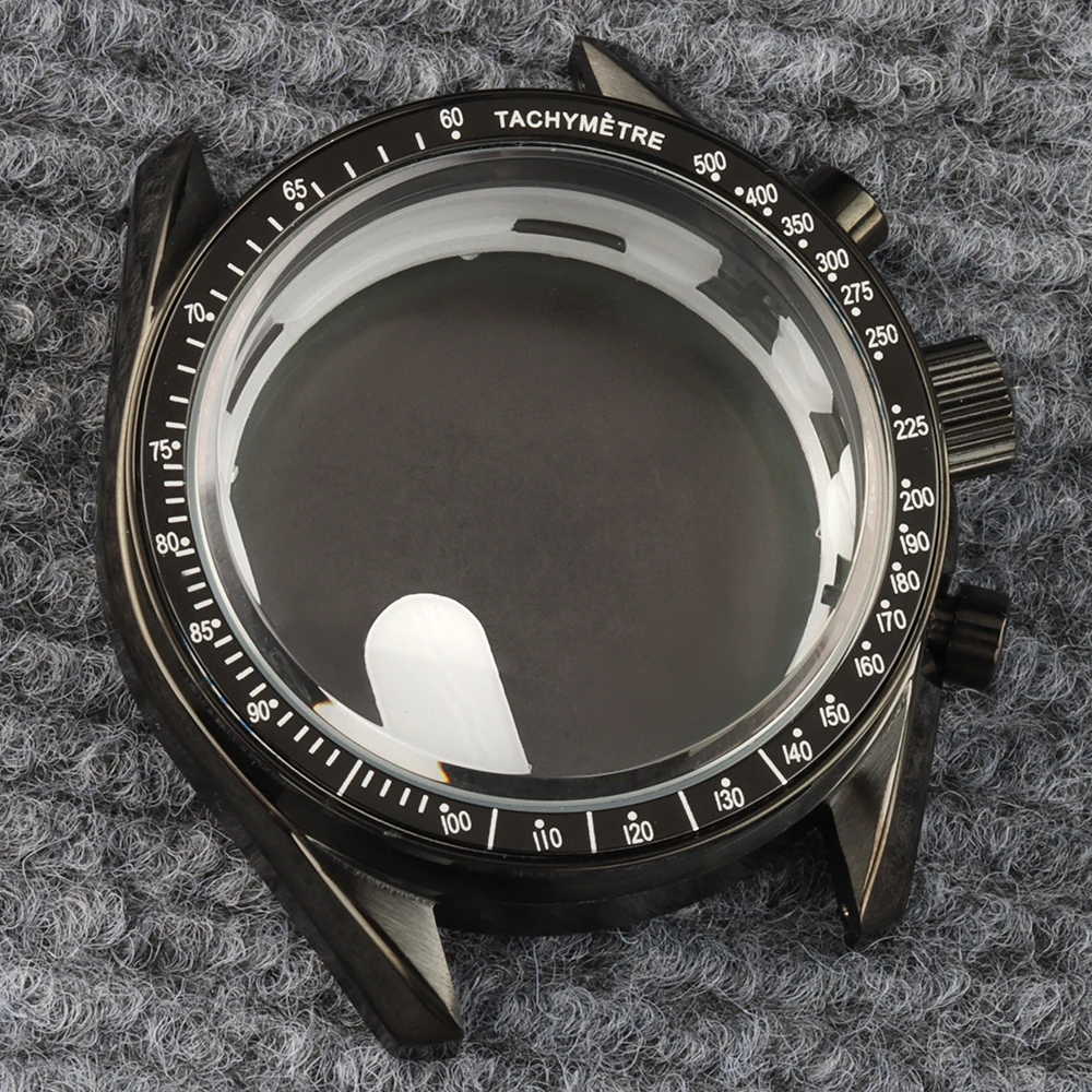 

40mm VK63 Black Case Fit Speed Master Stainless Steel Watch Case fit Chronograph VK63 VK64 Movement 32.5mm Dial Waterproof Case