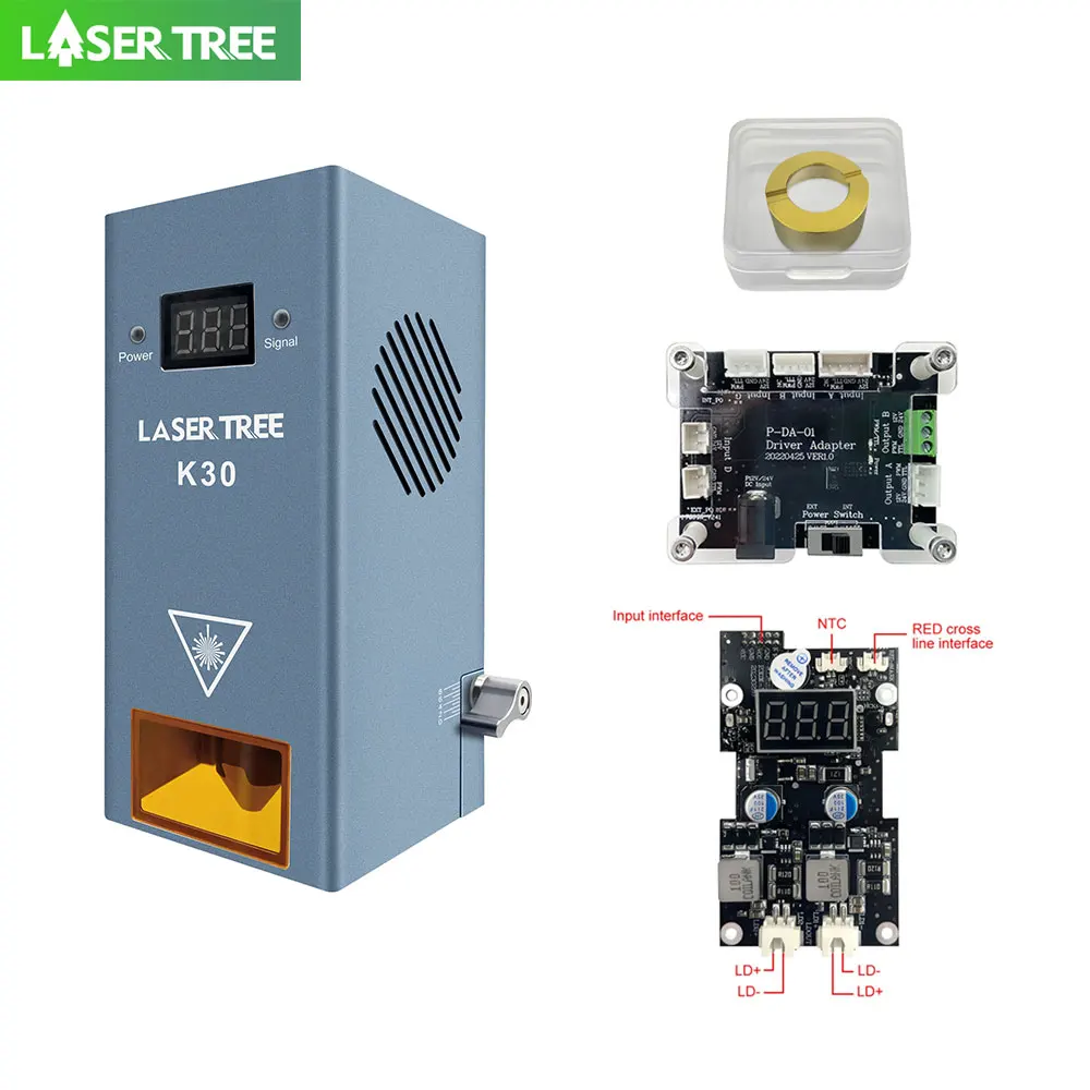 LASER TREE LT-K30 Laser Moudle Accessories Copper Core Protection Window Lens Driver Board