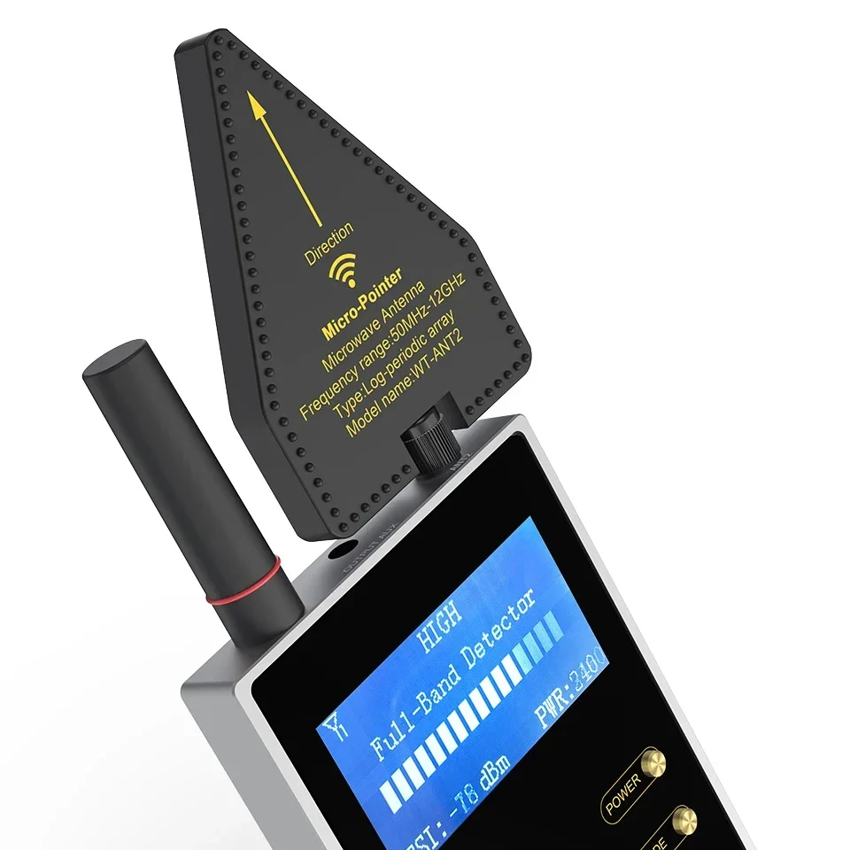 Rilevatore di segnali da 12 GHz Telecamera nascosta Localizzatore GPS GSM Segnale RF Rilevamento magnetico AI Rilevatore di gadget spia anti-intercettazioni