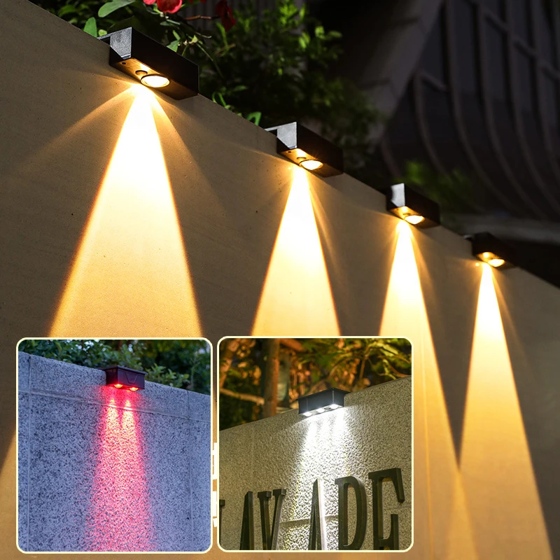 

Solar Wall Washing Lamp Waterproof Outdoor LED Wall Light Solar Fence Lights Courtyard Lamps Decorative Balcony Garden Pathway