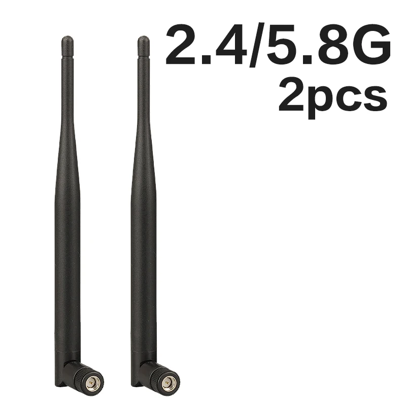 Antena WiFi 2,4 GHz i 5,8 GHz, złącze SMA (wtyk), składana antena o szerokim kącie pokrycia, przeznaczona do routerów, kart sieciowych bezprzewodowych, urządzeń Bluetooth, Zigbee i urządzeń IoT. — zdjęcie produktu 5