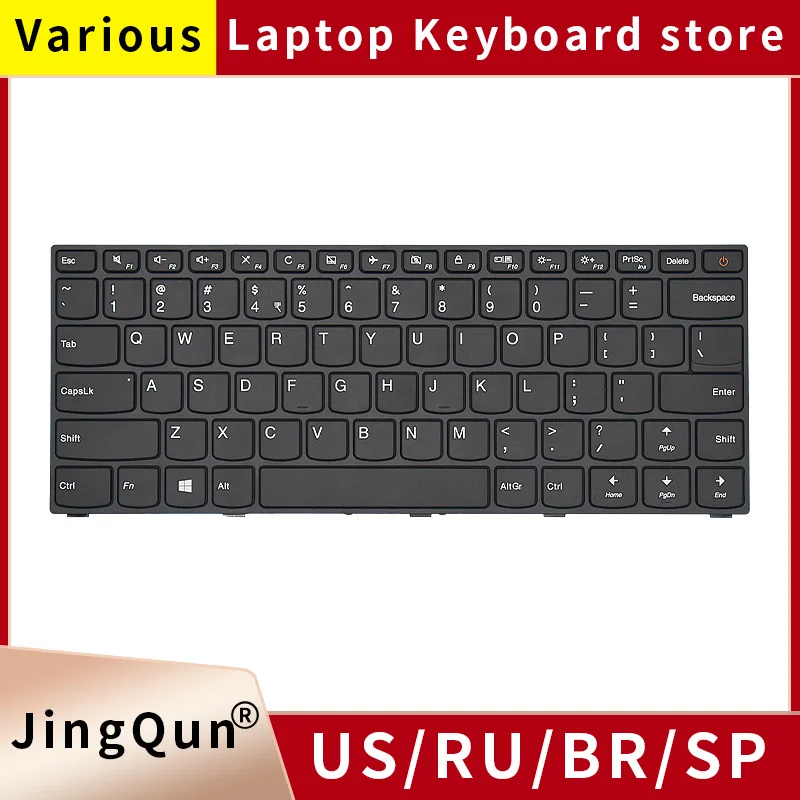 NEW US Russian Laptop Rreplacement Keyboard Compatible for LENOVO 110-14isk TianYi 310-14isk 310-14IKB E41-25