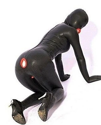 

Боди для маскарада, искусственная латексная резина Gummi Ganzanzug Catsuit, черное боди, общий размер капюшона