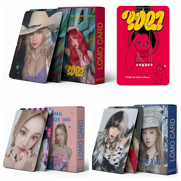 

Kpop Gidle Lomo Cards Song Yuqi SOLO Photocards First Album YUQ1 Lomo Cards (G)I-DLE Photo Cards Postcards Fans Gift