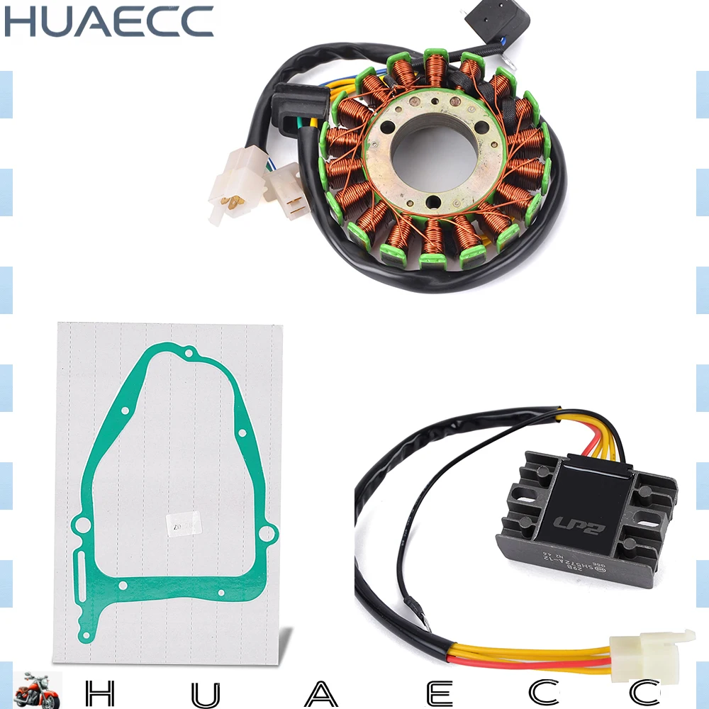 

For Suzuki GN250 GN250E GN 250 250E 1982-1994 1993 1992 1991 1990 1989 1988 Stator Coil + Gasket + Regulator Rectifier