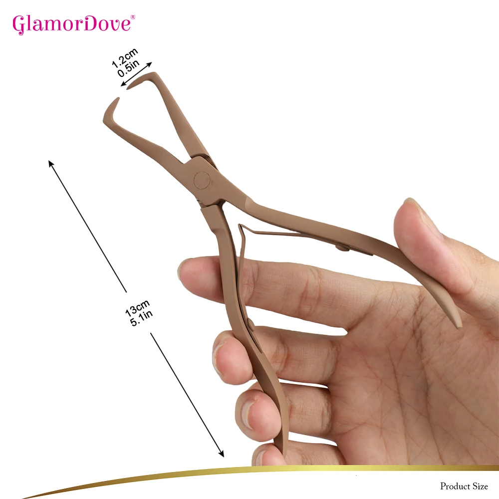 GlamorDove-Kit de microcuentas para extensión de cabello, herramientas de aplicación con agujas y enhebrador de bucle de tracción